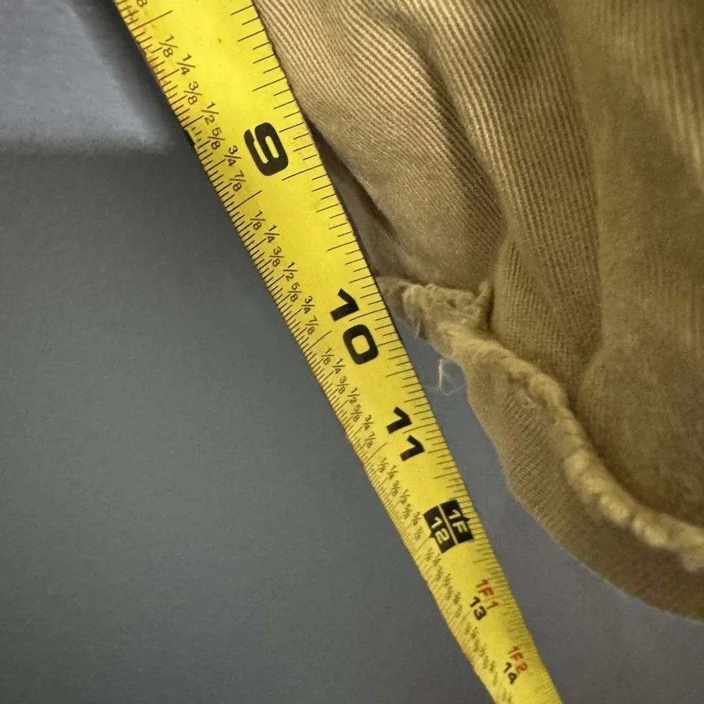 VTG American Eagle Mens Size 32 Military Cargo Cut Off Short Beige Canvas‎ Baggy